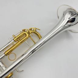 Instrumento profissional trompete para iniciantes, marca americana, banhado a prata, limitador de botão banhado a ouro, três tons - Image 6