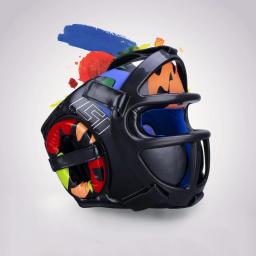 PU Sanda Boxe Capacete para Crianças, Proteção Espessada, Adulto Taekwondo Headguard Set, Artes Marciais Headguard - Image 4