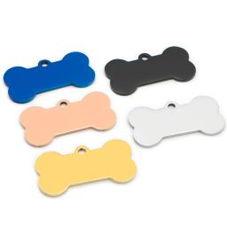 Aço inoxidável osso Dog ID Tag Keychain, Gravado Pet ID Name Tag, Collar Tags Pendant Keyring, Pet Acessórios, 20pcs - Image 4