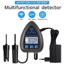Monitor de Qualidade da Água para Aquicultura, Analisador de Água Bluetooth Multifuncional, Tuya, WiFi, TDS, CE, SAL, PH, G.TEMP, 5 em 1 - Image 2