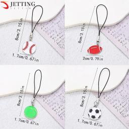 Criativo bola pingente chaveiro, basquetebol, futebol, voleibol, beisebol, corrente telefônica, nova moda esportes chaveiro, carro pingente enforcamentos - Image 5