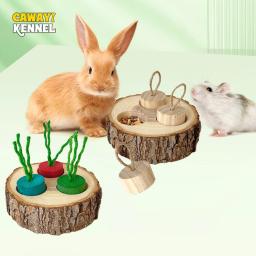 Brinquedo De Mastigação Em Forma De Madeira Redonda, Suprimentos Educativos para Pequenos Animais De Estimação, Papagaio, Hamster, Coelho, Brinquedos de Forrageamento - Image 2