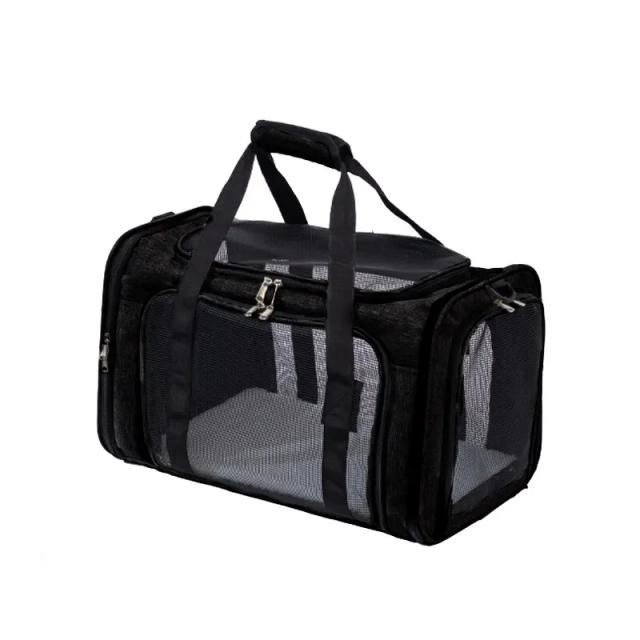 Mochila Transportadora para Animais com Estrutura de Aço Resistente, Bolsa Dobrável e Conforto em Viagens