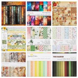 12 folhas de fundo scrapbooking almofada de papel 6x6 Polegada único lado estampado cartolina diário pacotes de papel arte artesanato artesanal - Image 1