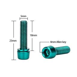 Parafusos de aço inoxidável Stem, Riser Parafusos, Anexos de bicicleta, Road Bike, Guiador Riding, M5 x 18mm, 6Pcs - Image 5