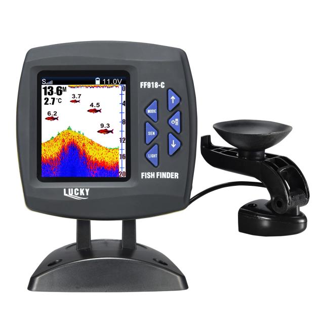 Fish Finder Portátil com Transdutor Fio e Câmera Subaquática Impermeável de 45 Graus