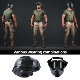Destacável rosto completo Airsoft capacete e máscara, Paintball óculos, capacete rápido - Image 5