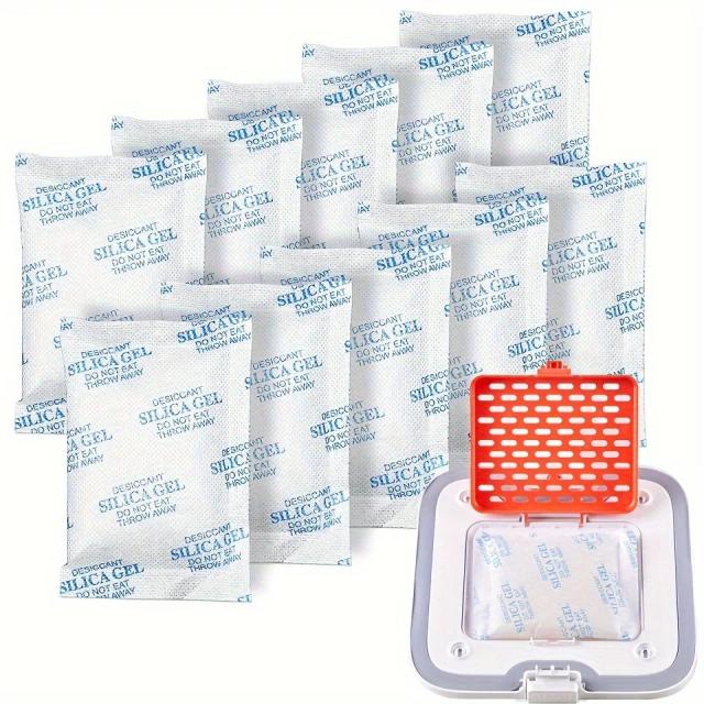 Dessecante Petkit de Gel de Sílica para Alimentos de Cães e Gatos - 20g em 10 Pacotes, Armazenamento Seguro e Eficiente