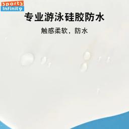 Silicone impermeável impresso Swim Caps para homens e mulheres, Tampão de natação grande cabelo longo, Acessórios de natação para adultos - Image 3