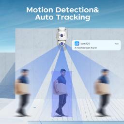 Lenovo 4k 6mp wifi câmera de vigilância segurança ao ar livre lente dupla tela ai rastreamento câmera ip ptz cctv vigilância vídeo - Image 4