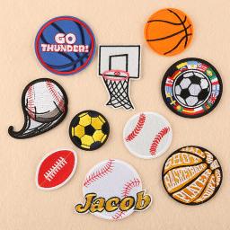 Remendos de futebol bordados ferro em remendos de beisebol futebol adesivos esporte basquete emblema para jeans roupas mochila crachá - Image 1
