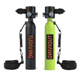 Cilindros de mergulho autônomo TUDIVING 0,5L com suporte para tanque de oxigênio reutilizável de 5 a 10 minutos, equipamento de mergulho, cilindros de respiração subaquática - Image 1