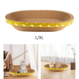 Papelão ondulado Oval Cat Scratcher, Sofá, Proteção de Móveis, Brinquedo Garra Confortável Macio, Play Claw - Image 3