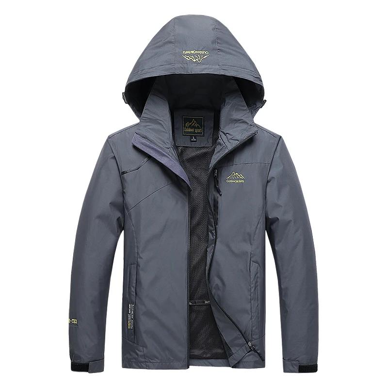 Jaqueta de Caminhadas Impermeável para Homens, Windproof, Ao ar livre, Camping, Caça, Corrida, Pesca, Casacos Esportivos, Tamanho Grande, Outono - Image 1