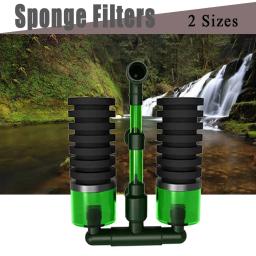 Dupla Cabeça Aquário Esponja Filtros, Espuma Filtro Prático, Equipamento Do Tanque De Peixes, Ferramenta De Limpeza, QS-100A, QS-200A - Image 2