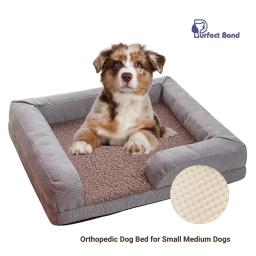 Cama ortopédica para cães pequenos e médios, confortável sofá de espuma de caixa de ovo, capa removível lavável, forro impermeável, cama para animais - Image 1