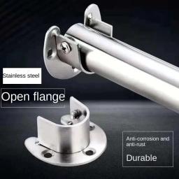 304 flange de aço inoxidável assento guarda-roupa cabide haste fixação acessórios de ferragem cortina haste tubo gancho suporte fixo assento - Image 6