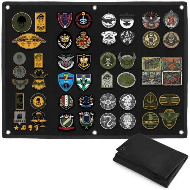 Placa de Remendo Auto-Adesiva e Impermeável com Organizador e Painel de Exibição em Superfície de Loop para Combate com Gancho