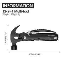 Mini martelo dobrável multifuncional, Alicate de campismo, Acessórios para engrenagens ao ar livre, Ferramentas Combinadas de Sobrevivência - Image 3