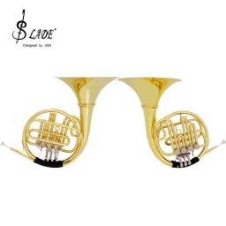 SLADE-Chifre em Bb com Estojo, Instrumentos de Latão Profissionais, Golden Split, 4 Chaves, B Flat - Image 3