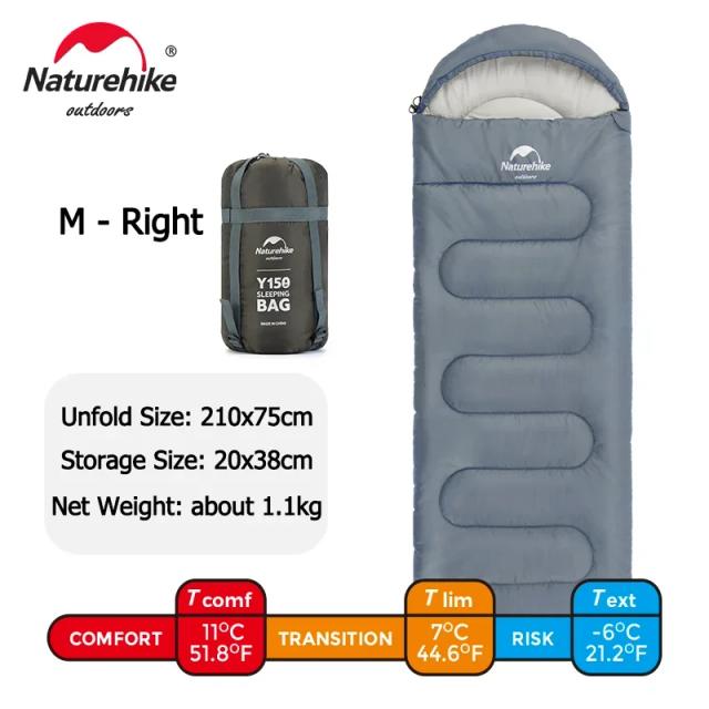 Saco de Dormir Ultraleve Naturehike em Algodão à Prova d'Água para Acampamento de Verão ao Ar Livre
