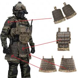 Saco De Armadura De Ombro Tático, Proteção De Metal De Aço Inoxidável, Airsoft Paintball Engrenagem Protetora - Image 6