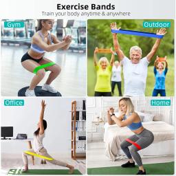 Bandas de resistência para ioga e fitness, elástico para exercício, treinamento do quadril, alongamento, para a perna, agachamento, dança, 5 diferentes - Image 5