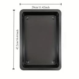 Grande bandeja retangular de cozimento preta, adequada para assar bolo e pão, fácil de limpar, cerca de 61, 16.inches, 42,2 cm, 1 pc - Image 2