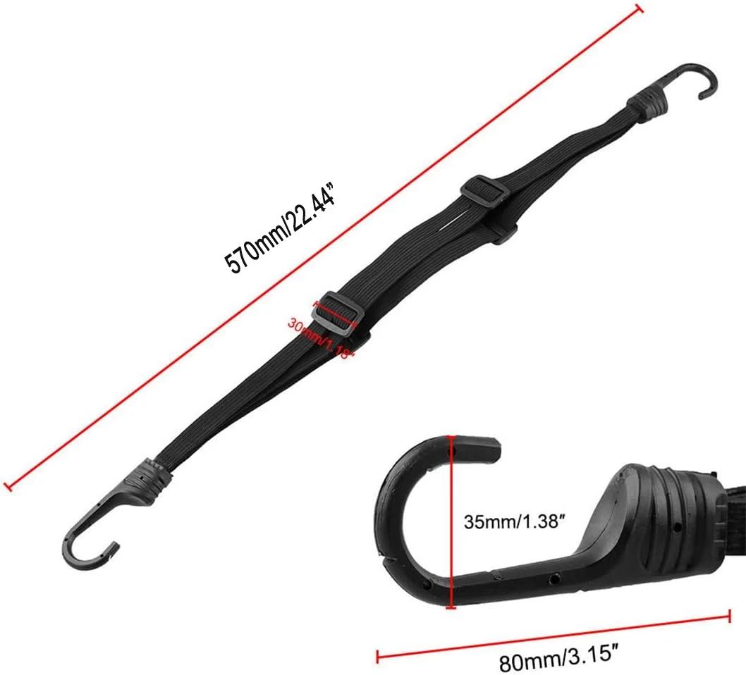 SEAMETAL-Correias para Capacete, Corda Elástica Retrátil, Correia Fixa, Acessórios Net Bagagem, Bagagem Gancho, 60 cm, 90cm - Image 1