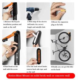 Montagem na parede para mtb e road bike, gancho vertical para armazenamento, expositor - Image 3