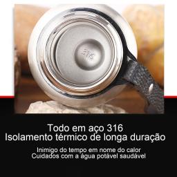 MODUS Garrafa Térmico Portátil de Aço Inoxidável de Grande Capacidade com Garrafa Térmica de Corda 1000ml/1500ml - Image 4