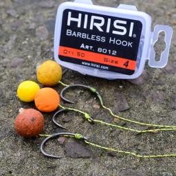 Hirisi 50 pçs revestimento de aço inoxidável alta carbono ganchos barbless 8012 gancho pesca ferramenta acessórios - Image 5