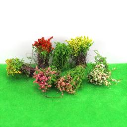 Modelo de flor de arbusto em miniatura Material vegetal para construção de jardim, cena de mesa de areia - Image 1