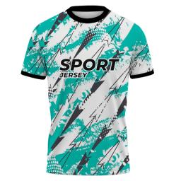 Homens Correndo Manga Curta Alta Qualidade Quick Dry Fitness Training Exercício Spandex Tee Print Patchwork Moda Jersey Shirts - Image 5