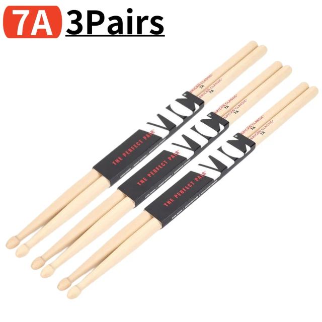 Baquetas de Madeira para Iniciantes: Varas Leves de Hickory para Bateria Acústica e Eletrônica