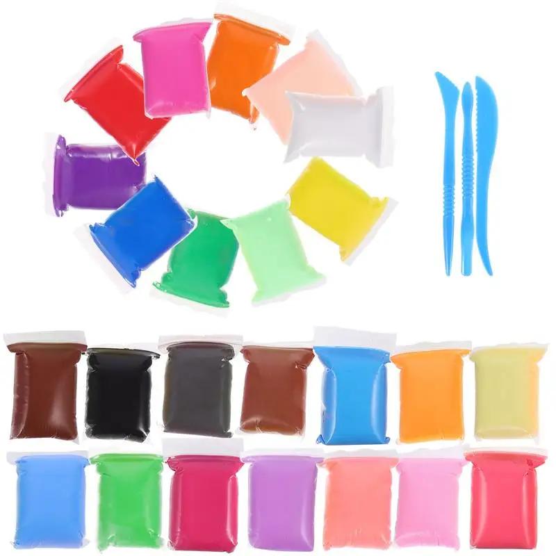 Kit solo argila para adolescente, surpresas DIY para amigos, plasticina manual, secador de ar, resina artesanato criança, 24 sacos - Image 1