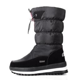 Inverno grosso botas de neve femininas quentes de pelúcia meados de bezerro botas antiderrapante plataforma à prova dwaterproof água bota de neve casual feminino sapatos brancos - Image 5