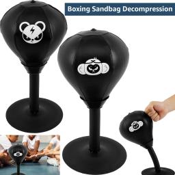 Saco de perfuração de mesa com ventosa, Desk Boxing Bag com Inflator, Fun Punch Rage, Stress Relief Tabletop - Image 3