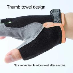 Luvas de meio dedo respirável, anti derrapante, para ciclismo, fitness, musculação, crossfit, exercício, esportes - Image 5