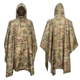 Impermeável Camo com Zíper para Homens e Mulheres, Impermeável, Capa de Chuva, Tenda do Toldo, Poncho de Chuva para Motocicleta, Militar, Impermeável - Image 1