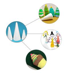 Cones De Espuma Artesanato Mini Árvore De Natal para Crianças, Pintura DIY, Fazendo Brinquedos, Base De Arranjo De Flores, Decoração De Casamento Suprimentos - Image 5