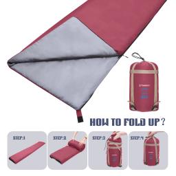 TOMSHOO-Saco de dormir ultraleve para adultos, envelope ao ar livre, clima quente, acampamento, viagem, mochila, caminhadas - Image 3