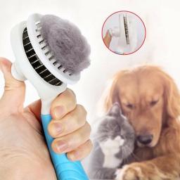 Removedor Escova Tira Pelos Pet Animais De Estimação Massageador Rasqueadeira Para Gato Cachorro - Image 2