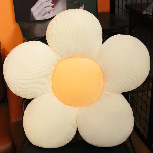 Almofadas de Girassol e Margarida para Decoração de Casa e Escritório - Presentes Bonitos para Aniversário em 6 Estilos com 40cm de Diâmetro