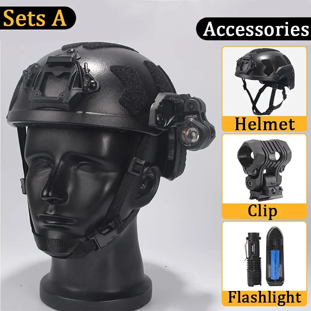 Conjunto De Capacete Tático Pesado, Máscara De Paintball, Modelo De Telescópio, Fones De Ouvido Insonorizados, Liga De Alumínio, L4G24, NVG Mount - Image 1