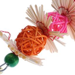 Bolas de vime Papagaio Pássaro Brinquedo, Mordida interativa, Mastigar Brinquedos para Periquito Acessórios para Periquito, Pássaro Jogando Brinquedos - Image 4