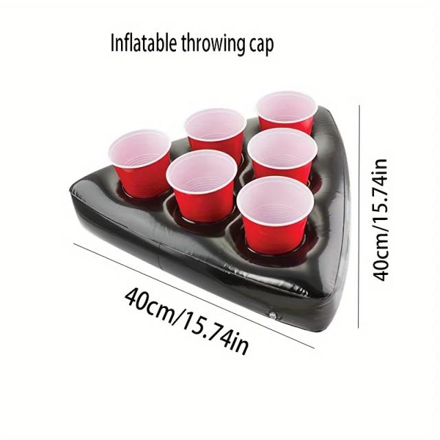 Jogo de Arremesso com Chapéu Inflável de Cerveja - Perfeito para Festas ao Ar Livre e Reuniões de Família, Durável em PVC