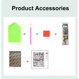 Sanrio-Kits De Pintura Diamante Com Moldura Para Crianças, DIY Arte De Strass, Hello Kitty, Kuromi, Mosaico Carft, Presente De Decoração De Casa, 5D - Image 6