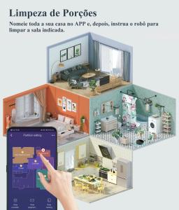 (Código promocional: BR2200)Robô aspirador de pó ABIR X8, navegação a laser lidar, 6500pa sucção, multi-assoalho mapa, Esterilização UV, y forma molhado esfregar, app zonas não-go, Exclusivo Sensor TOF - Image 3