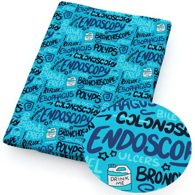 Tecido de Algodão Puro com Estampas de Ossos e Dentes para Projetos DIY, Ideal para Enfermeiros e Médicos, Patchwork, Costura e Quilting.